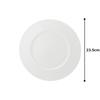 NARUMI Aria Plate, 23cm, White, Simple and Cute Relief Rim, Meat, Flat Plate, Microwaveable and Dishwasher Safe, 50763-5334