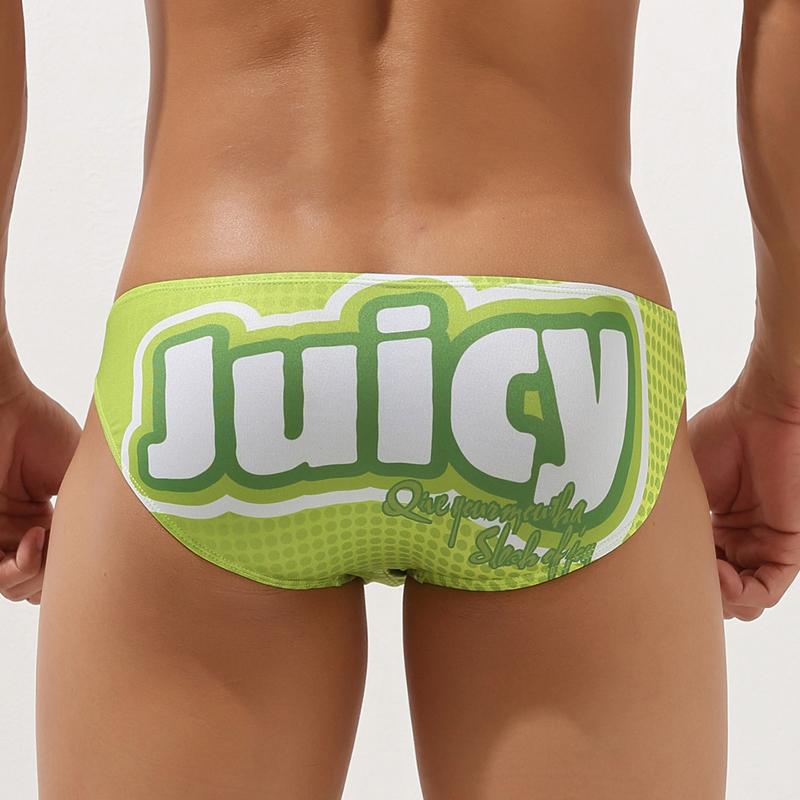 Men's Fashion Sexy Briefs Low-Waist Tight-Fit Small Briefs Skin-Fit Underwear with Printed Letters