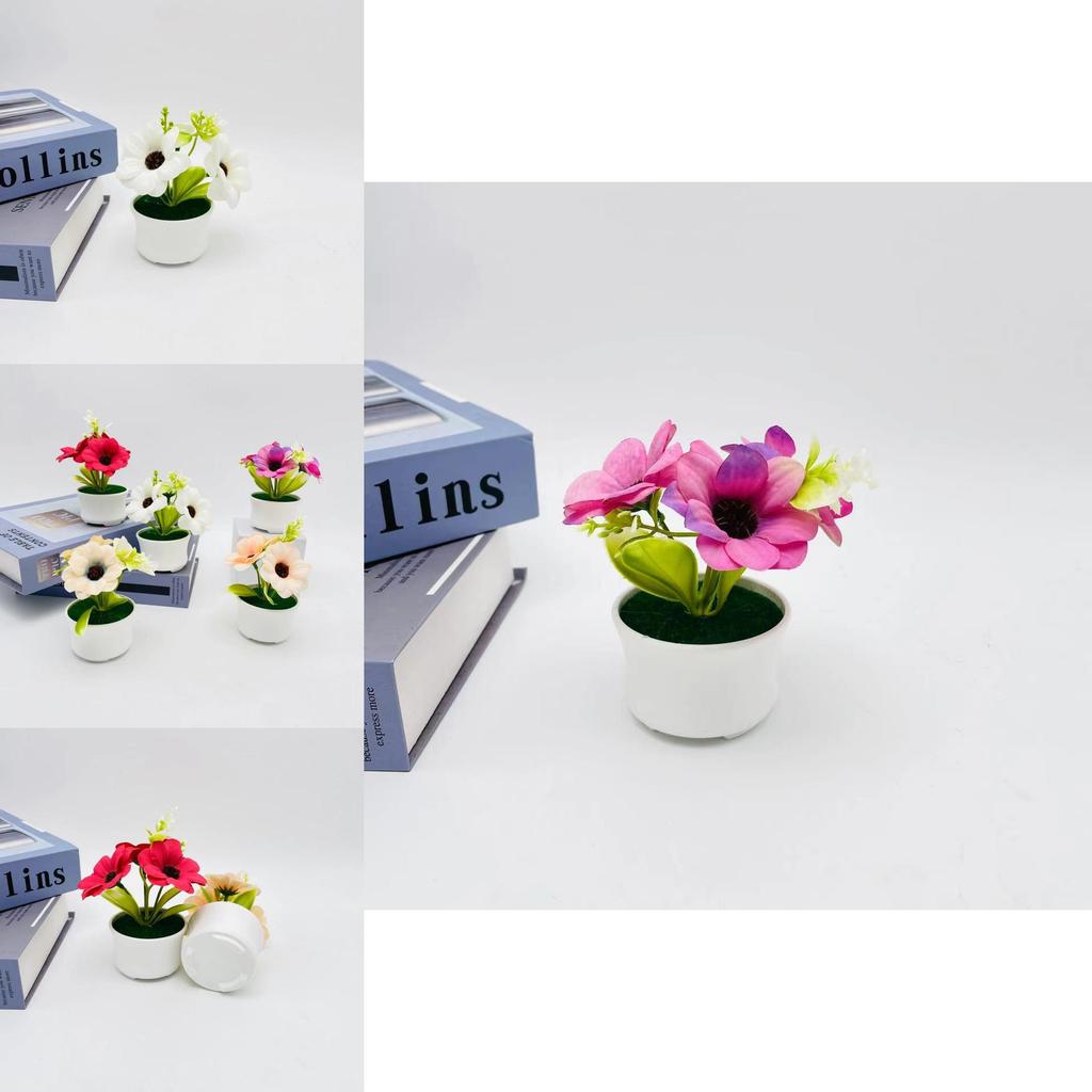 Artificial Chrysanthemum Mini Plant With Plastic And Fabric For Home Decor And Photography Props