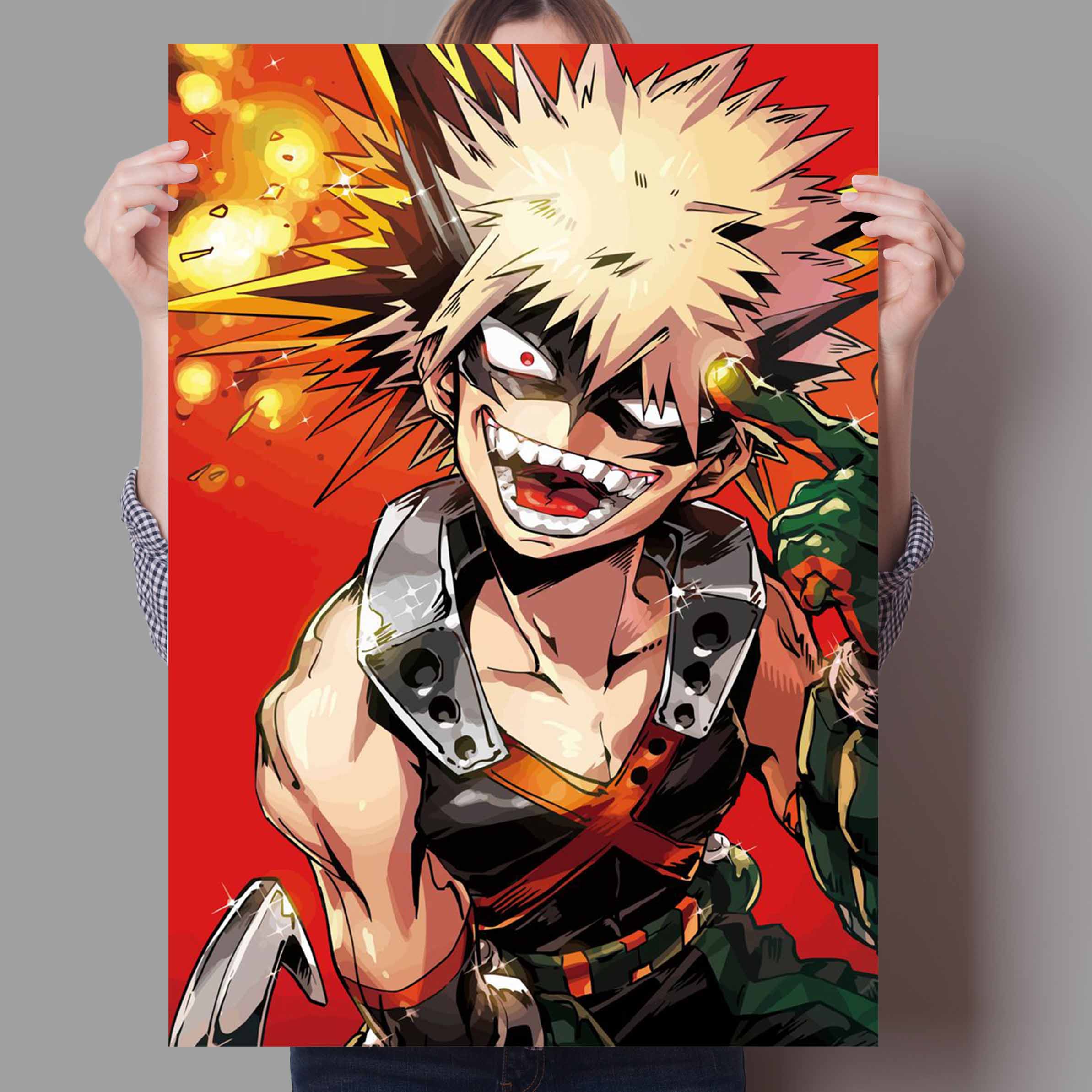 

Плакаты и принты Boku No Hero My Hero Academia аниме Бакуго Кацуки/Мидория Изуку искусство домашний диван Настенный декор холст постер A4 21x30cm No Frame