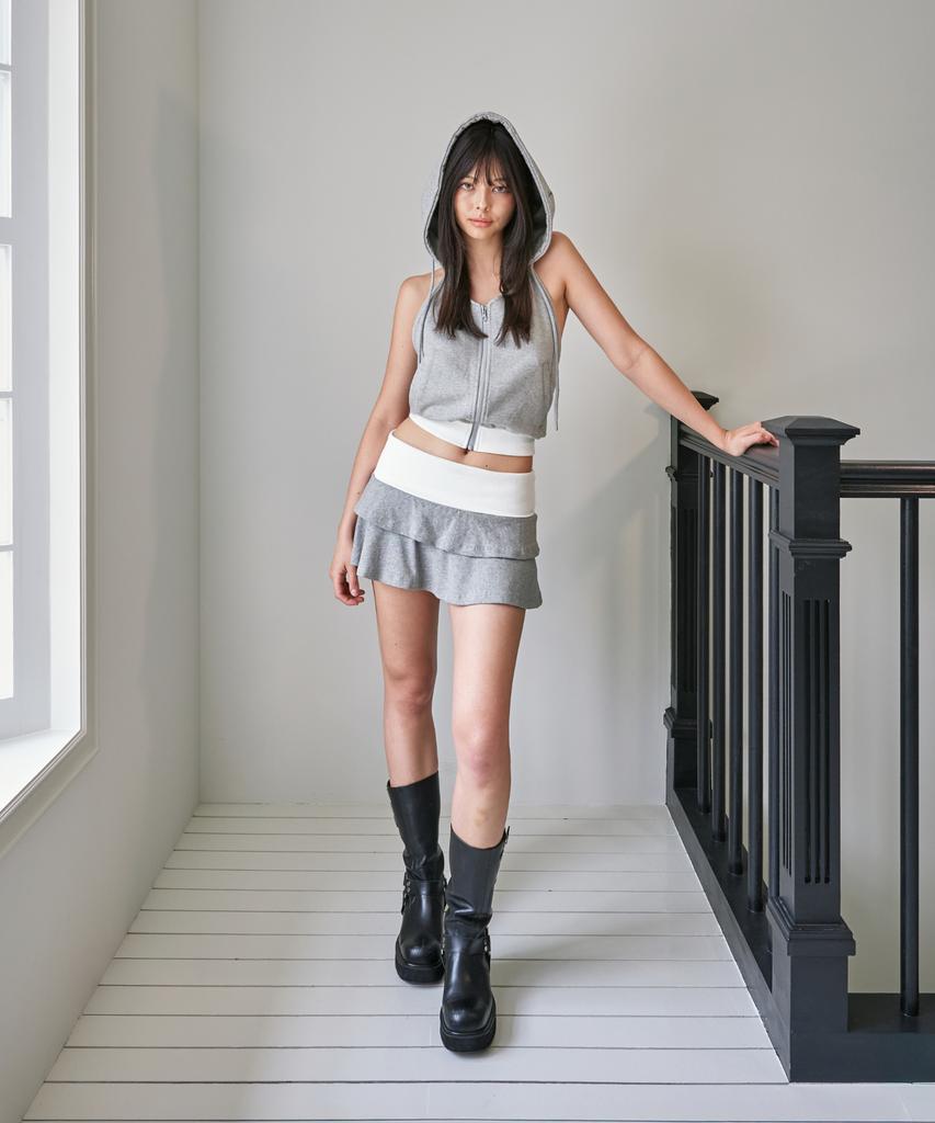 Poyeong 00 Can Can Skirts Gray Melange