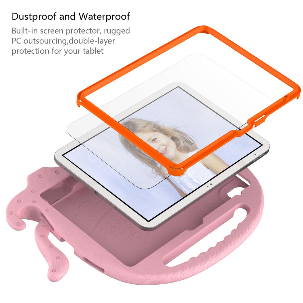 Für iPad (2025)/10.9 (2022)/Air 11 (2025)/(2024) EVA Hülle Cartoon Krake Handgriff Tablet Hülle mit Schultergurt