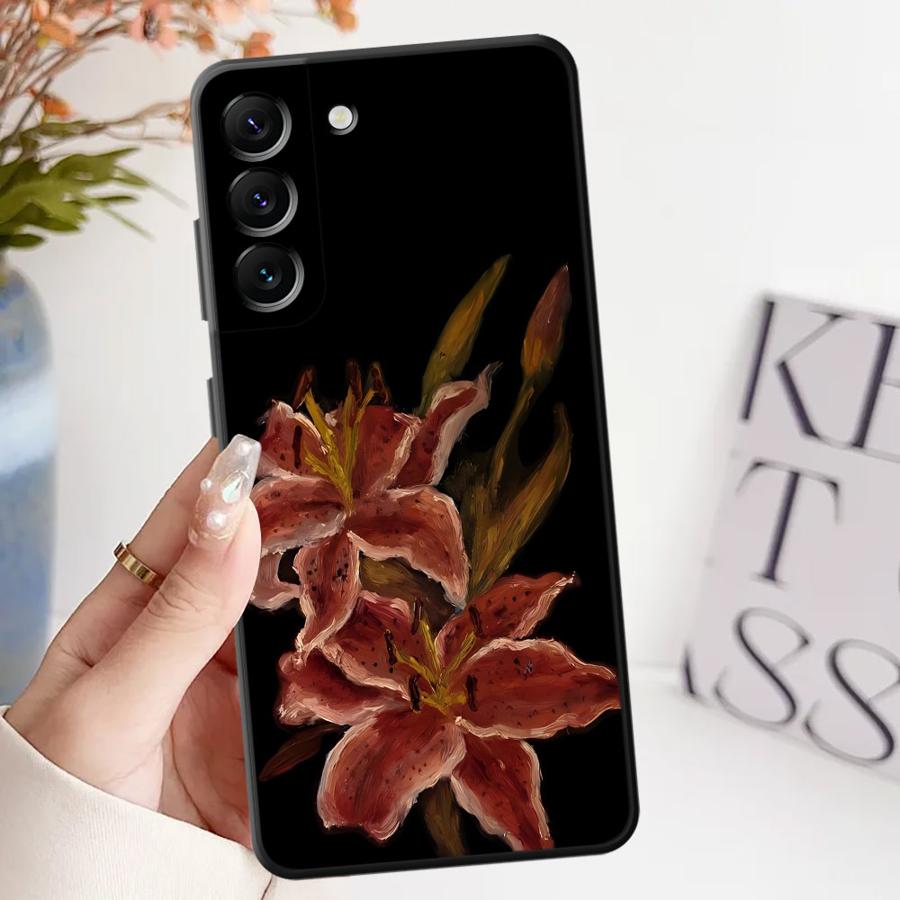 Phone Cover Case for Samsung Galaxy A26 A72 A23 A22 A25 A71 A32 A53 A35 A55 A41 A24 A52 A36 A73 A51 Lily Orchid Flower Print