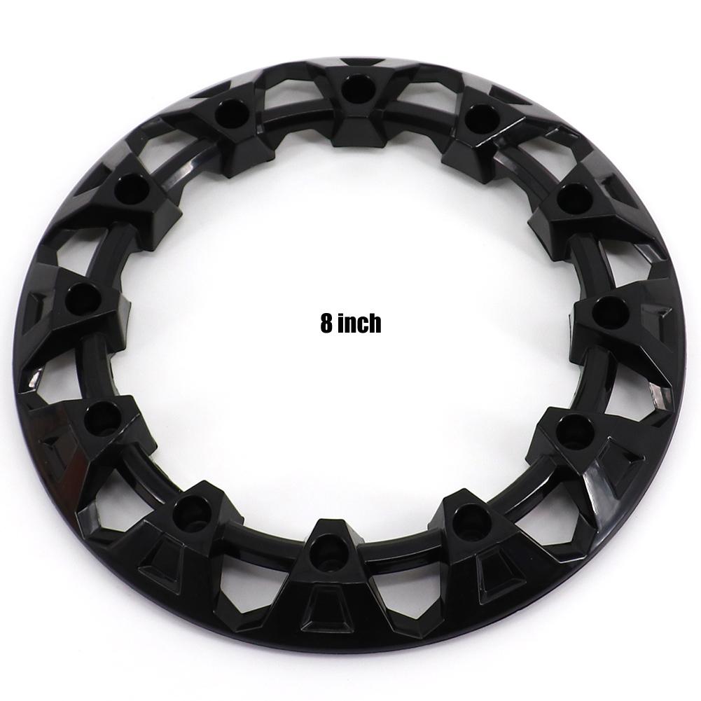 2Pcs 8-inch ATV Wheel Trim Hub Protection Decor Rim Cap Universal Vehicle All Terrain Wheel Plastic Cover Fit 8 Inch Tires