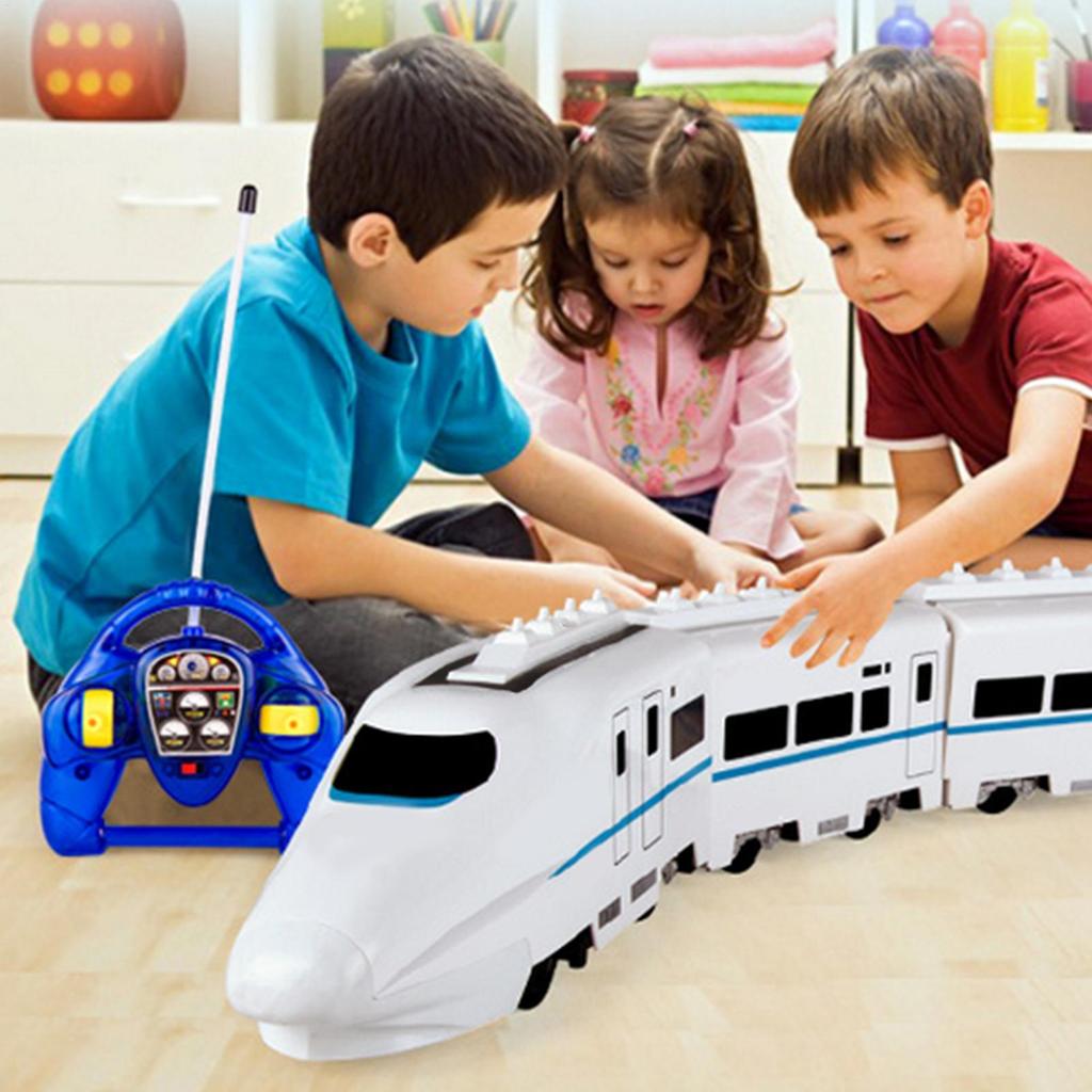 Electric Train Set with Lights & Sounds High-Speed Toy Train for Kids Learning Play, Birthday Christmas Indoor Outdoor Garden