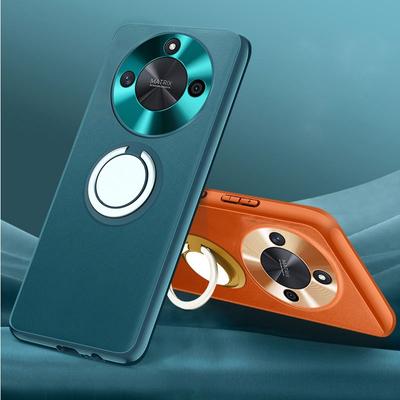For Huawei Honor X50 PU Leather Metal Full Lens Protect Case For Honor X40 GT X40i X40 X30i X30 90PRO 90 Magnetic Ring Holder Silicon Cover