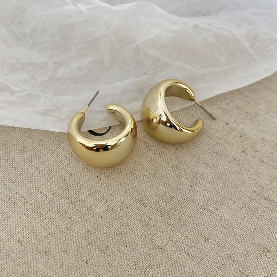 Metal Irregular Earrings European and American Retro Temperament Versatile Earrings Earrings