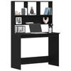 Desk with Shelves Black Oak Effect 102 x 45 x 148 cm