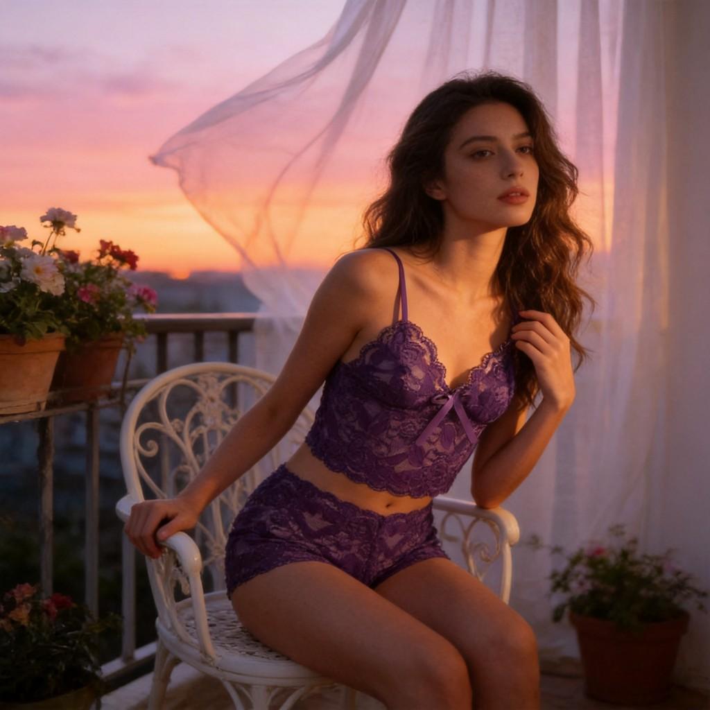 Erotic Lace Lingerie Set With Sheer Tulle And Adjustable Straps For Romantic Nightwear