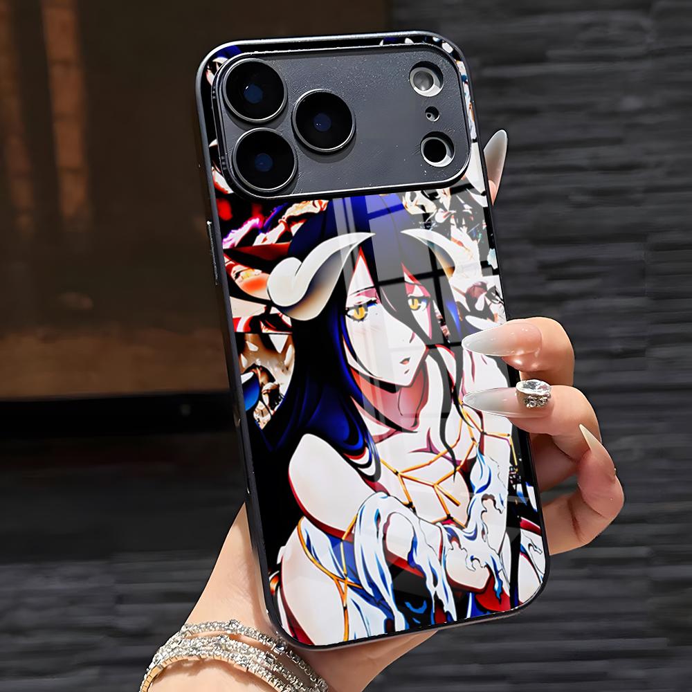 O-Overlords Anime Phone Case For IPhone 17 Pro Max 16 15 14 Pro Max 13 11 X Xs Xr 8 7Plus Glass Cover