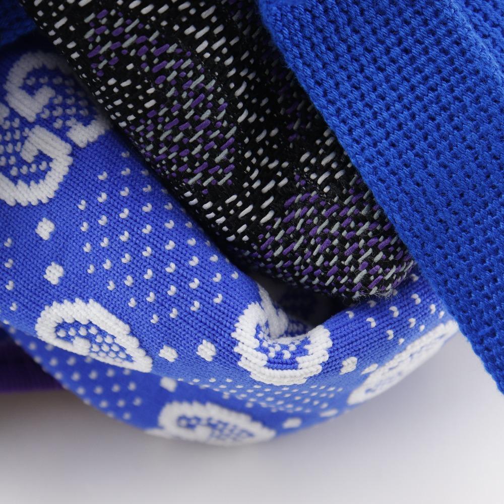 GUCCI GG small bag Backpack Daypack 752100 2WAY waist bag Blue / purple Nylon unisex Used