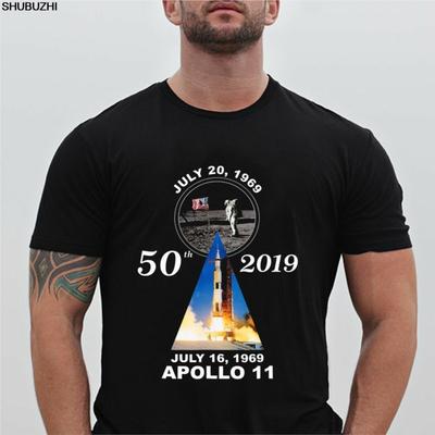Apollo 11 50. výročí přistání na Měsíci Tričko Módní Bavlna Slim Fit Horní Díl Jednobarevné Firemní Trička