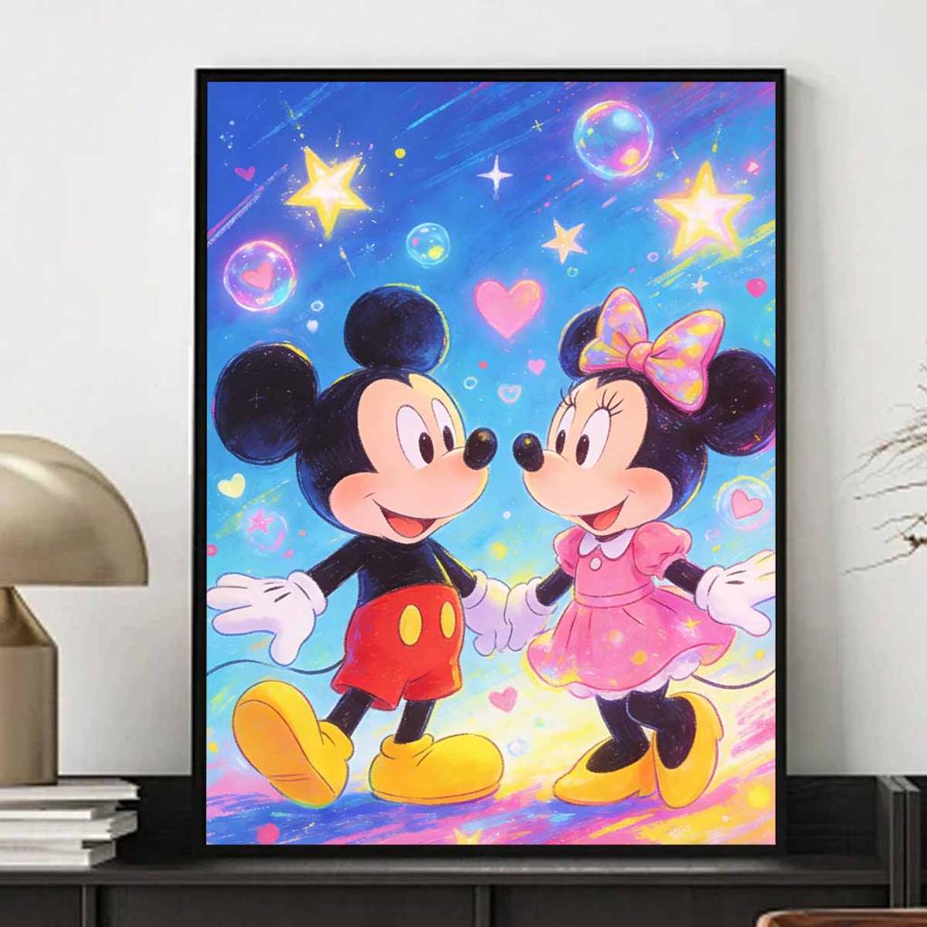 Disney Diamond Art Painting Kit Mickey Minnie Love Home Wall Decor Handmade Gift for Her