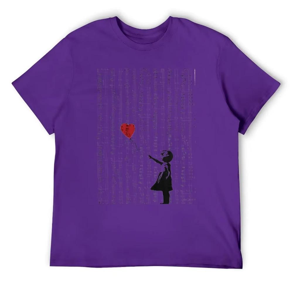 Girl With A Red Balloon T-shirts Novelty T-shirt Fresh Motion  Funny Novelty Fitness USA Size