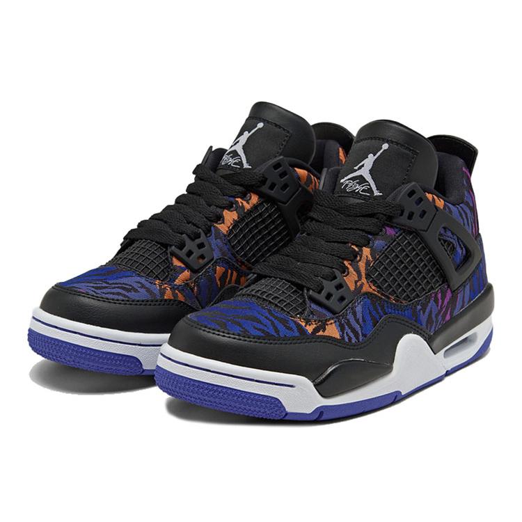 New Jordan 4 Retro Black Rush Violet GS BQ9043-005