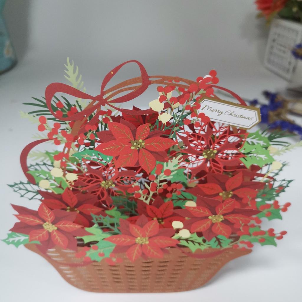 New Year'S Greeting Card 3D Three-Dimensional Table Card Valentine'S Day Blessing Gift Children'S Greeting Card