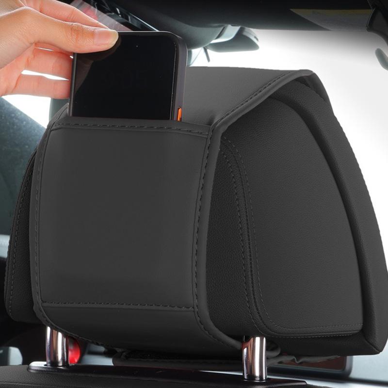 SGD4 Skórzana Pokrowiec Ochraniacz Poduszki Zagłówka Siedzenia Wnętrza Samochodu Dla Tesla Model 3 Model Y Model X Model S P100D P85D 200 Akcesoria Samochodowe