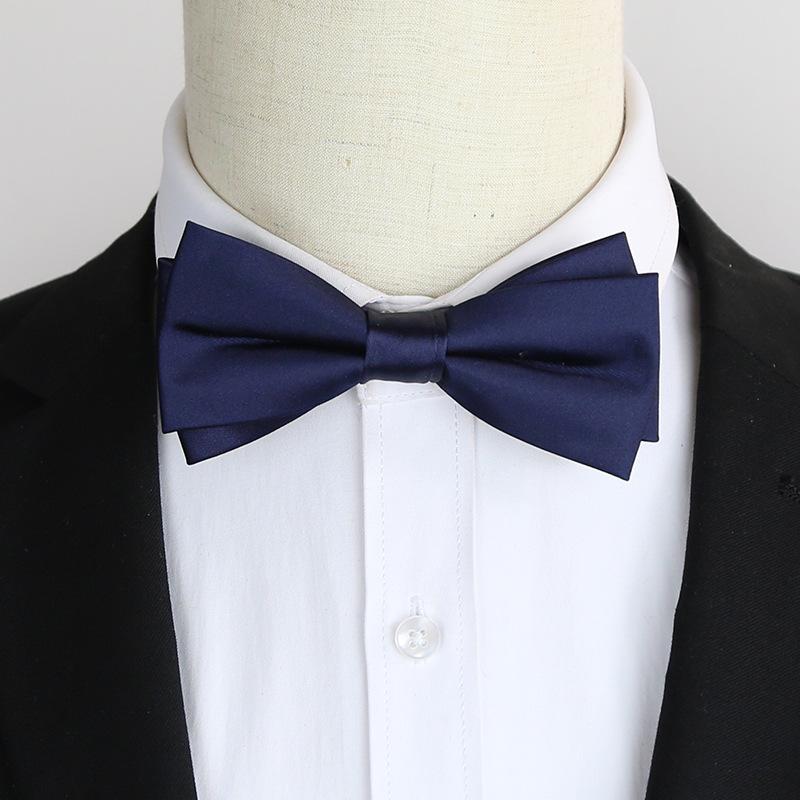 Black Men'S Bow Tie Groom Best Man Mc Host Dress Suit Burgundy Trendy Bow Tie Blue