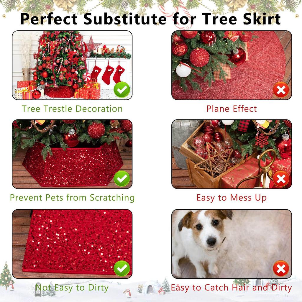 Christmas Tree Enclosure Scene Decoration Props Christmas Tree Skirt Decorations