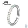 G23 Titan Opal Stein Hohe Segmentringe Offen Kleine Nasen Septum Clicker Ohrringe Tragus Helix Piercing Körperschmuck Ring Stecker
