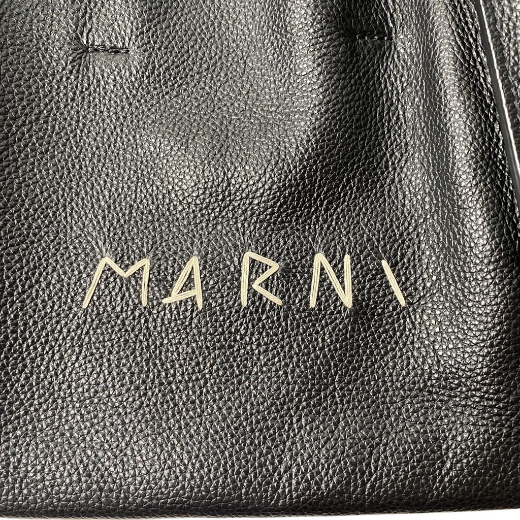 Used MARNIShoulder Bag Black Leather Women