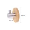 Natural Bamboo Stainless Steel Wall Hanger Hook Bag Key Towel Hanger Kitchen Single Hook