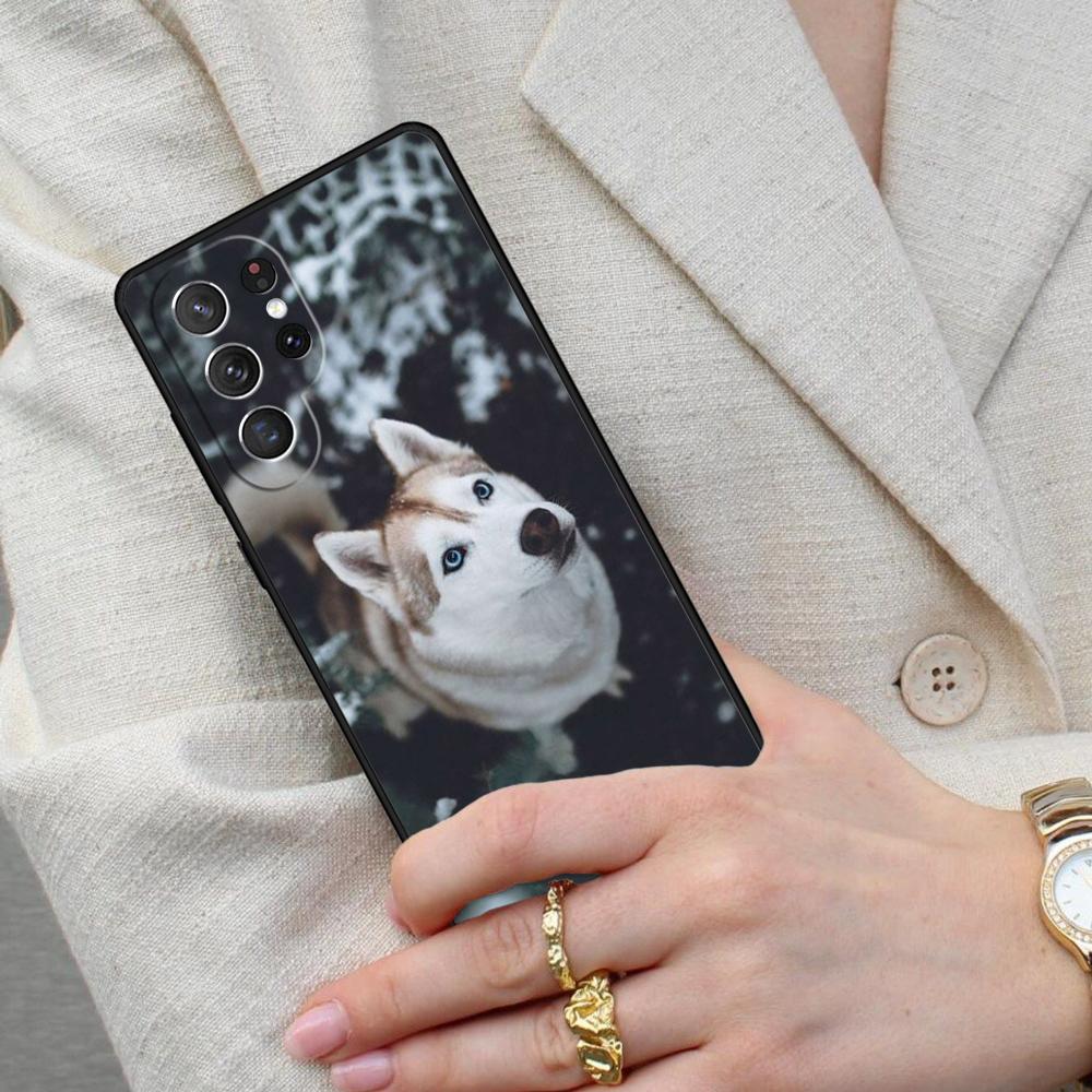 Animal Dog Husky Cell Phone Case for Samsung Galaxy S26 Ultra S25 S24 S23 S22 S21 S20 Note10 Cover