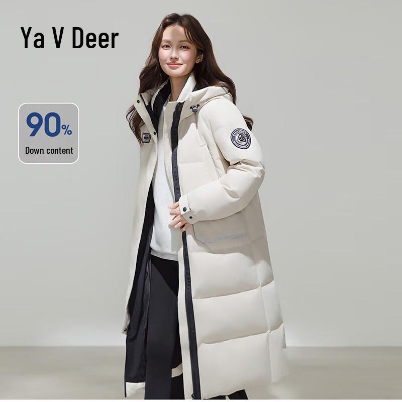 

Yalu Унисекс Длинная Пуховая Парка с Капюшоном XL