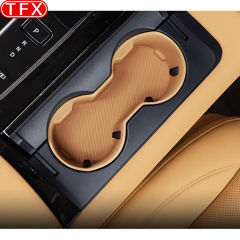 For Aito M7 2024 Car Central Control Water Cup Cushion Storage Box Silicone Wireless Charging Pad Cup Holder Accessories