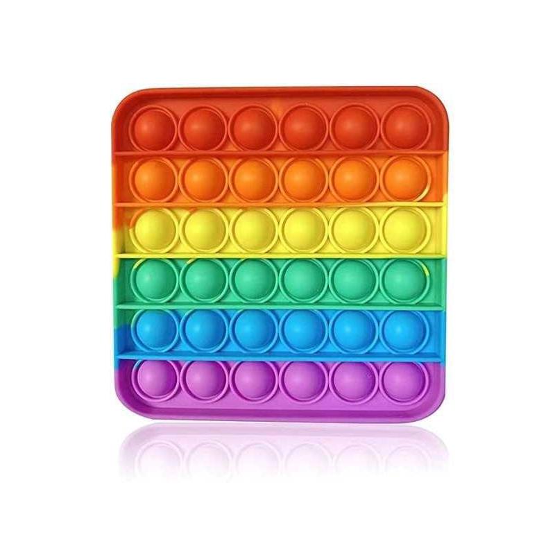 3PCS Fidget Push Bubble Silicone Sensory Stress Relief Toys Kids Boys Girls Classroom Rewards Party Favors Stocking Stuffers