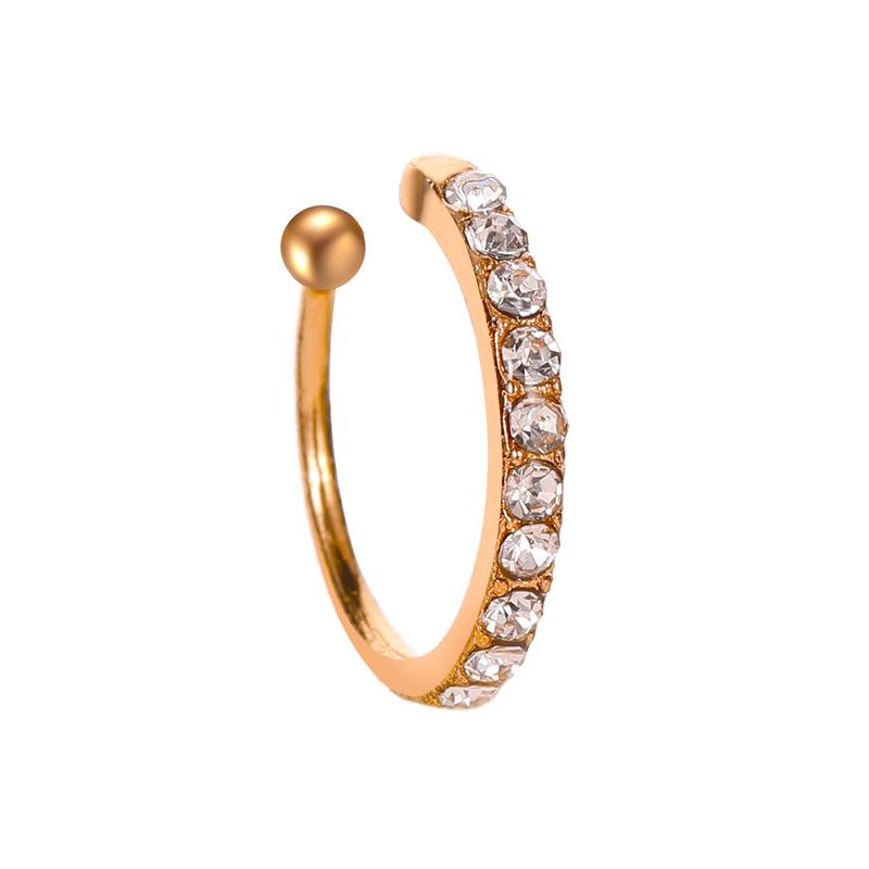 Korean Crystal Clip Earrings For Women Zircon Earing Without Hole Jewelry Fake Earrings Single Ear Bone Clip Earings Ear Cuffs