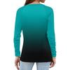 Women's T Shirt Print Button Long Sleeve Daily Weekend Fashion Basic V- Neck Regular Top