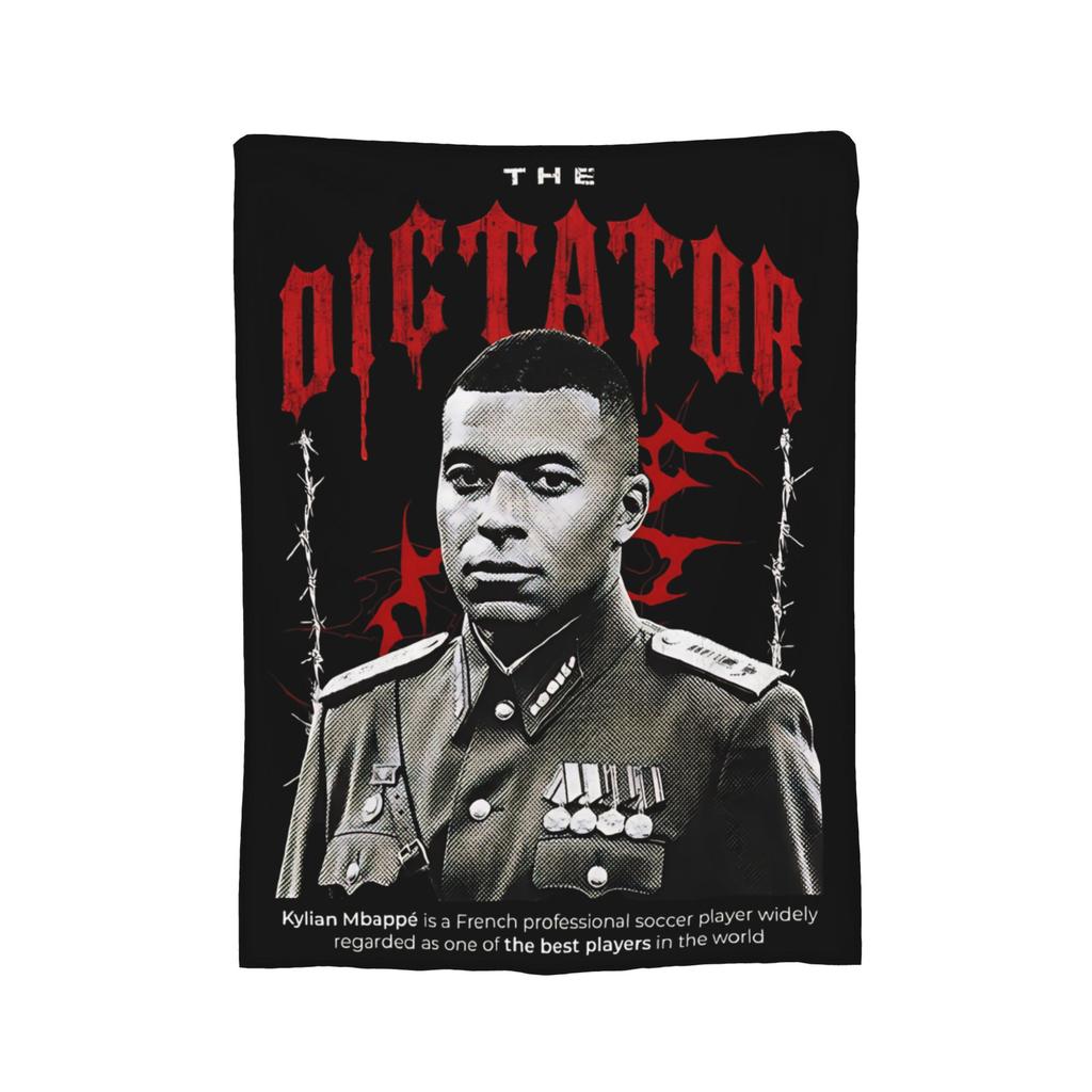 Pipini M-Mbappes Novelty Football Fleece Throw Blankets Funny Blankets for Sofa Bedroom Warm Bedroom Quilt,