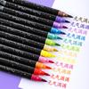 48/6Colors Double-headed Glitter Acrylic Markers Paint Pens Sparkly and Shiny for Rock Painting Stone Ceramic Glass Wood Fabric
