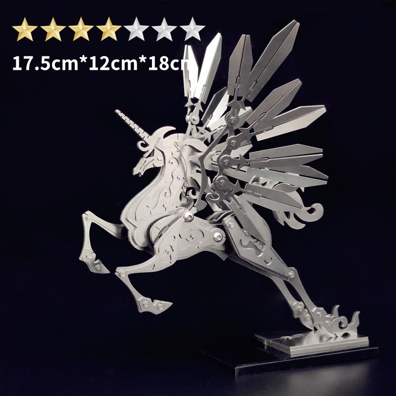3D DIY Assembly of Metal Insects Birthday Gifts Holiday Gifts High-Quality Simulated Animal Models Unicorns Foxes Metal Model