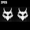 Halloween White Eyed Devil Mask Reusable Adjustable Scary Mask Smile Exorcist Mask Halloween Party Decoration Maskscarnaval mask
