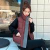 New Women's Lightweight Sleeveless Collar Stand-up Collar High-quality Jacket Solid Color Thickened Warm Sports and Leisure Loose Cotton Jacket
