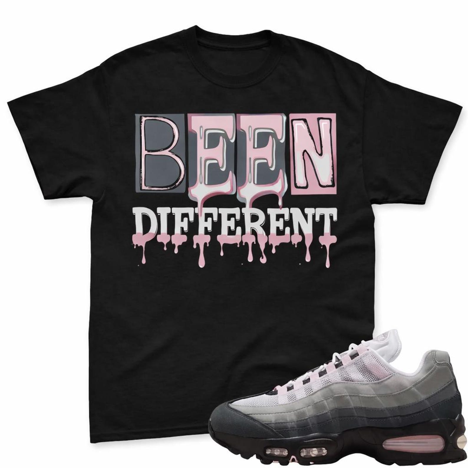 Drip Code Sneaker Shirt – Neon Tech Match Tee – Streetwear Glitch Graphic T Shirt S