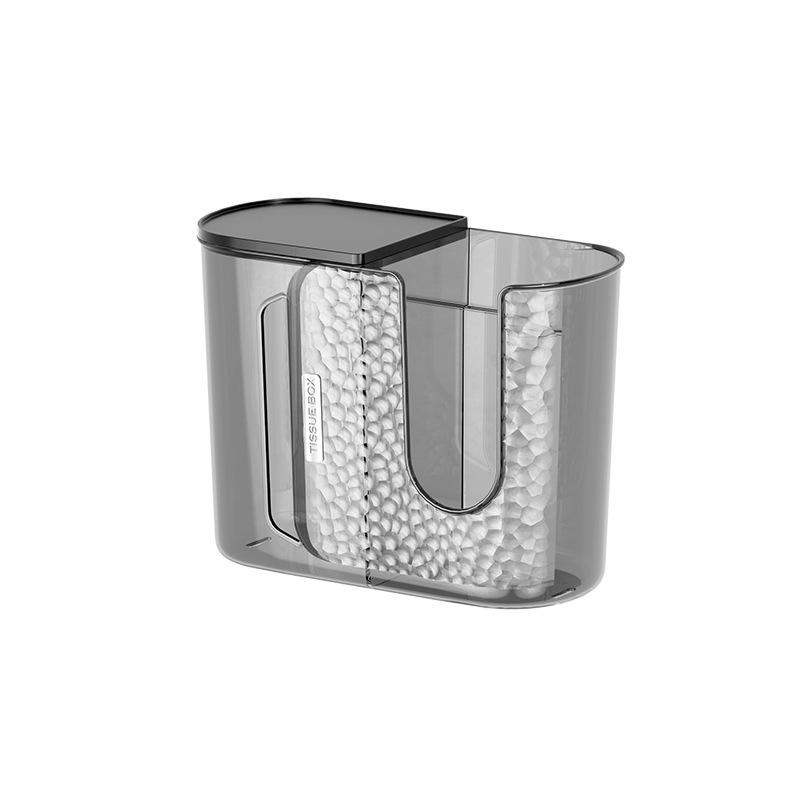 No-Punch Wall-Mounted Tissue Box: Bathroom, Kitchen, Toilet Towel and Wet Wipe Storage