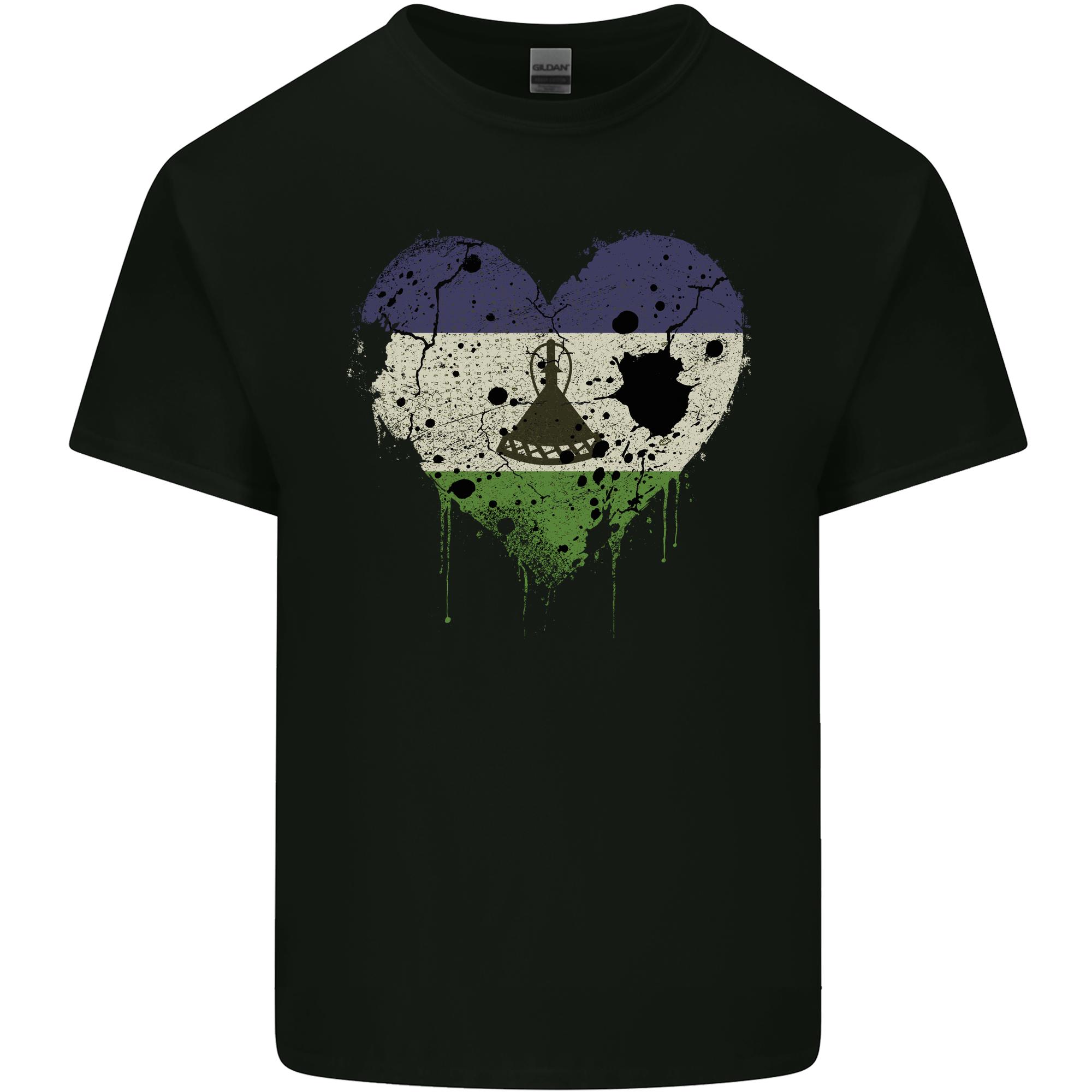 Love Lesotho Flag Basotho Day Football Unisexs Light Cotton TShirt S