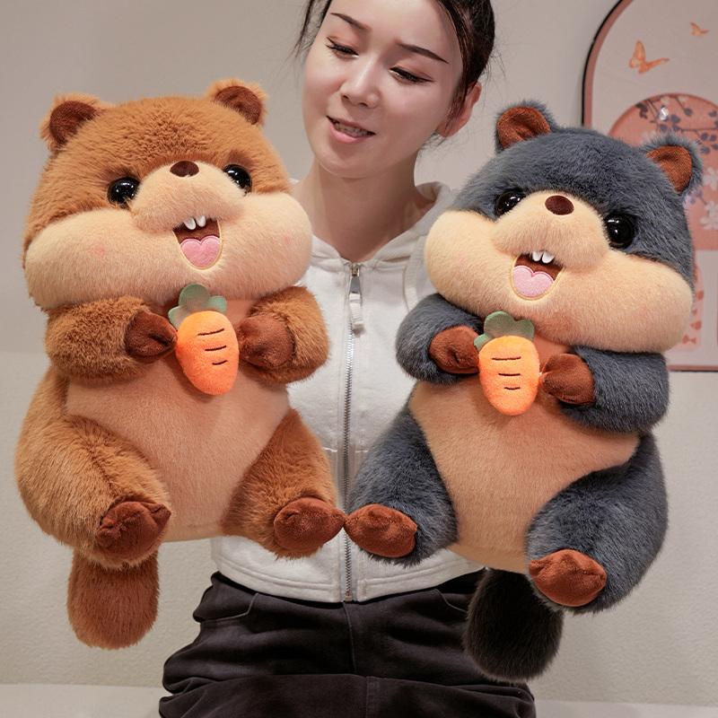 Plush Capybara Stuffed Toy Cute Groundhog Plush Kawaii Animal Pillow Children Birthday Christmas Gift Pufferfish Doll Kids Toys