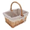 Picnic Basket Detachable Lining Vintage Spacious Capacity Hand Woven Basket for Camping Vegetable Picking