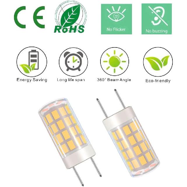 GY6.35 LED Bulb 12V AC/DC GY6.35 Bi-pin Base T4 JC Type 4W LED Bulb Dimmable 40W Halogen Bulbs Equivalent for for Desk Lamp,Chandelier Light