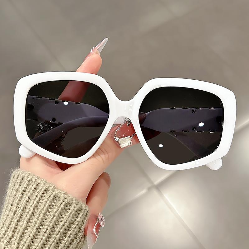 New large-frame fashionable sunglasses European Clear Use and American simple polygonal personalized sunglasses