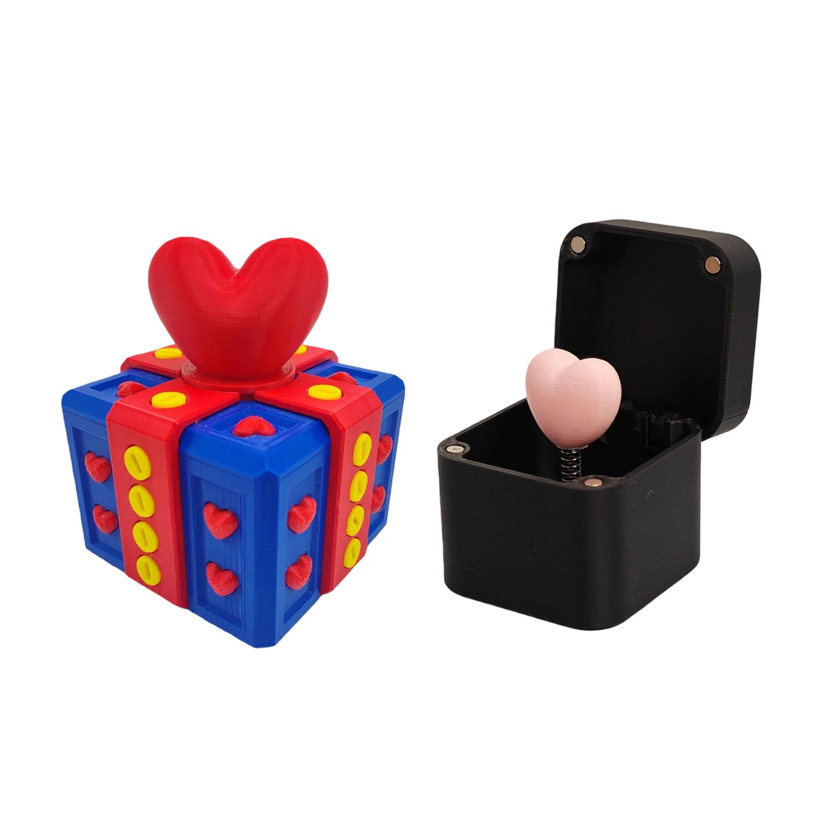 

-Up Surprise Gift Box – Heart-Decorated With Spring- Personalized Number Figurine, Interactive Anniversary/Birthday Surprise Present, One Size синий