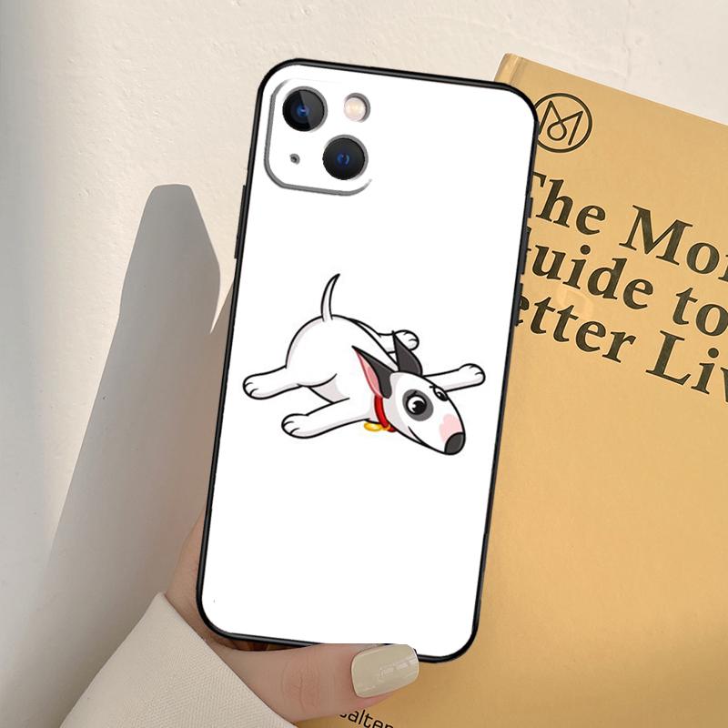 Bull Terrier Dog Puppies Funny Phone Case For iPhone 16 15 14 Pro Max Plus 11 12 13 Pro Max XS 6 12 13 Mini Cover Shell
