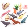 12pcs/bag Simulation Seabed Ocean Animal Model Jellyfish Octopus Seal Dolphin Ornaments Model