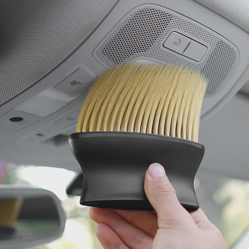 Car Interior Cleaning Kit: Air Vent & Gap Dust Removal Soft Brush Set