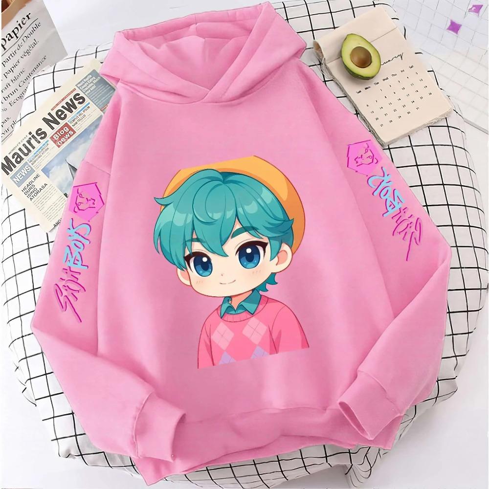 Autumn KPop Demon Hunters Cool Print Children's Hoodies Girls Fashion Oversized Streetwear Casual Boys Hooded Sweatshirt