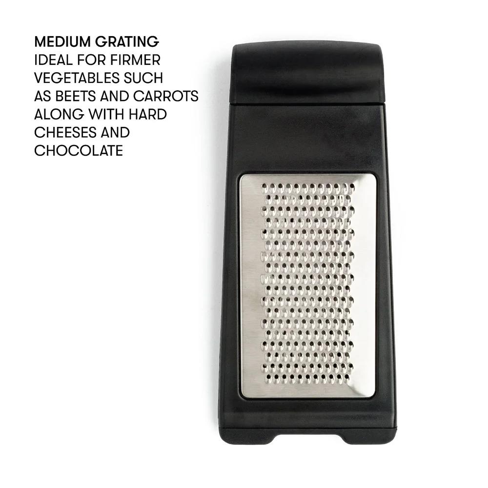 Multifunctional Stainless Steel Folding Grater Zester Ergonomic Handle Easy Storage Sharp Blades Easy to Clean Kitchen Tool